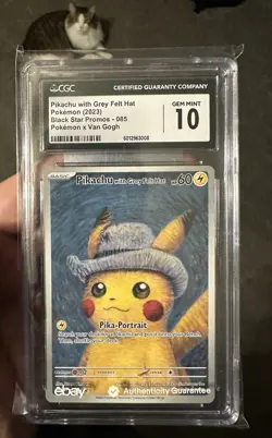 Pikachu with Grey Felt Hat CGC 10 Van Gogh Promo SVP 085 Pokemon 2023 CGC 10 - Image 3