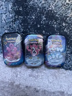 Pokemon TCG Paldean Fates Mini Tin Lot Of 3 - Image 1