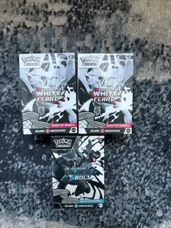 Pokemon TCG Black Bolt/White Flare Booster Bundle Lot Of 3 - Image 1