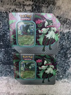Pokemon TCG Paldea Partners Meowscarada EX Tin Lot of 2 - Image 1