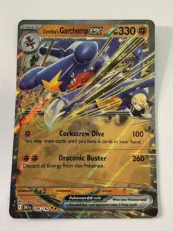 Cynthia's Garchomp ex 104/182 SV10: Destined Rivals NM Pokemon Card TCG - Image 1