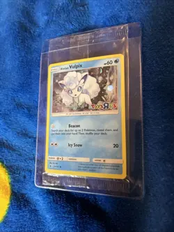 Pokemon Allan Vulpix Toys R Us Promo Stamped. Holo Cosmos. 2017. Sealed Card. - Image 1