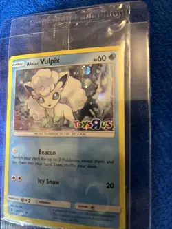 Pokemon Allan Vulpix Toys R Us Promo Stamped. Holo Cosmos. 2017. Sealed Card. - Image 2