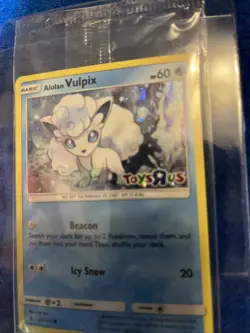 Pokemon Allan Vulpix Toys R Us Promo Stamped. Holo Cosmos. 2017. Sealed Card. - Image 3