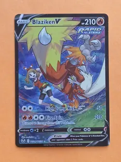 Pokemon Sword & Shield Silver Tempest Blaziken V TG14/TG30 Trainer Gallery - Image 1