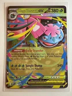 Pokemon TCG Mega Evolutions Mega Venusaur EX Black Star Promo 013 Holo Rare - Image 1