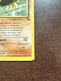 Kabuto 50/62 W Stamped LP Pokemon TCG WOTC Promo Card - Image 4