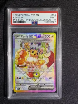 Pokemon Eevee ex Prismatic Evolutions Special Illustration Rare #174 PSA 9 Mint - Image 1