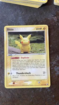 Pokemon Ditto Pikachu 63/113 EX Delta Species 2005 TCG Yuka Morii - Image 1