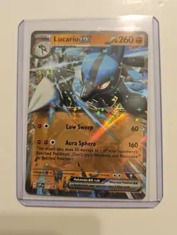 Pokemon Lucario EX SVP017 Black Star Promo Half Art Card - Image 1