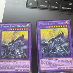 DRL2-EN004 Tyrant Burst Dragon Secret Rare 1st Edition NM Yugioh Card 2x - Image 2