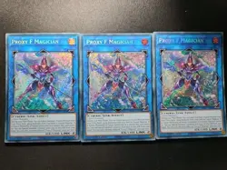 Yugioh! 3x ProxyF Magician BLTR-EN094 Secret Rare 1st Ed NM - Image 1
