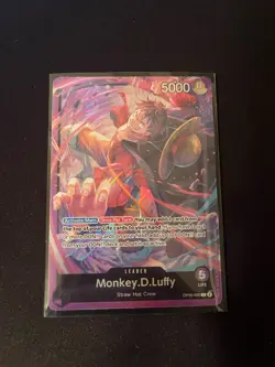 Monkey.D.Luffy OP05-060 ONE PIECE Tcg Card Game NM PURPLE Leader - Image 1