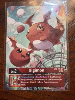 Mint Condition Gigimon Alternate Art EX2-001 Digimon Digital Hazard TCG Alt Card - Image 1