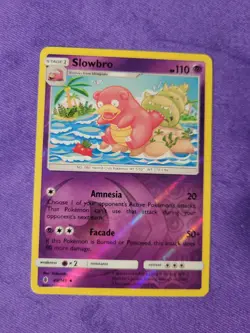 Slowbro 49/145 Sm-Guardians Rising Reverse Holo Lp Pokemon Card - Image 1