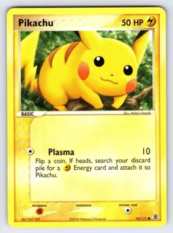 Pikachu 74/112 2004 EX FireRed & LeafGreen Pokemon Card TCG Nintendo Common - Nm - Image 1