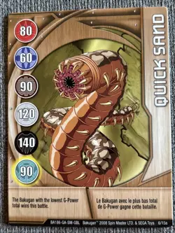 Bakugan:Battle Brawlers | Quick Sand ??Copper Gate Card | 6/15a - Image 3