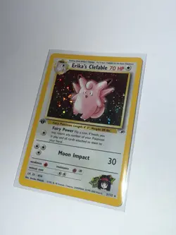 Pokemon TCG Erika's Clefable Gym Heroes Holo Card 3/132 1st Edition Holo Rare - Image 3