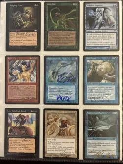MTG-G1 Mixed Lot Of 9 Signed Magic The Gathering Cards (MTG) - Image 1