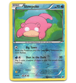 Pokemon 2012 Light Play Slowpoke 23/108 Dark Explorers REVERSE Card - Image 1