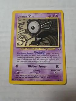 Unown [F] - Neo Discovery 48/75 Vintage Pokemon Card - WOTC - Image 1