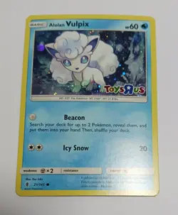Alolan Vulpix 21/145 Holo Toys R Us Promo NM Pokemon Card - Image 1