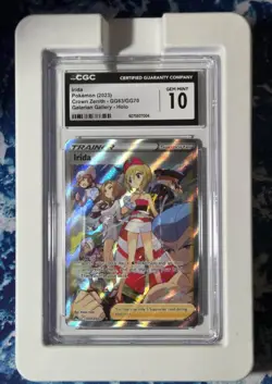 CGC 10 Irida GG63/GG70 Galarian Gallery Crown Zenith Pokemon Card - Image 1