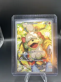 Hisuian Growlithe 181/167 Pokemon Twilight Masquerade Holo Full Art Card - Image 1