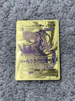 Pokemon Urshifu VMax HP330 Gale Thrust Rare Gold Accent Foil Fan Art Cards - Image 1