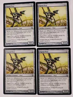 4x Signal Pest MTG, Mirrodin Besieged, Uncommon, LP - Image 1