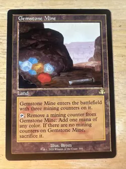 1x Gemstone Mine, Retro Frame, Dominaria Remastered, Magic MTG NM - Image 1