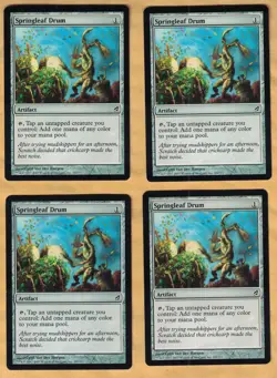 4x Springleaf Drum (Lorwyn, Common, English, 2007) MTG 4 - Image 1