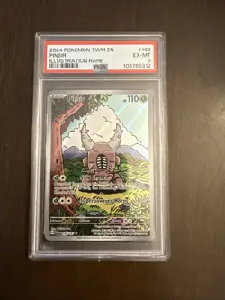 2024 Pokemon Twilight Masquerade Full Art Rare Pinsir 168/167 Graded PSA 6 - Image 1