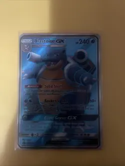 Pokemon TCG Blastoise GX Promo Black Star SM189 MP - Image 1