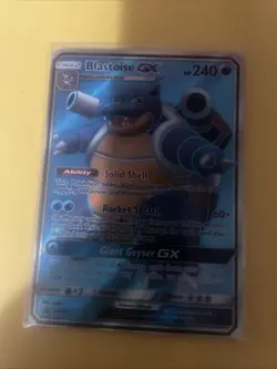 Pokemon TCG Blastoise GX Promo Black Star SM189 MP - Image 2
