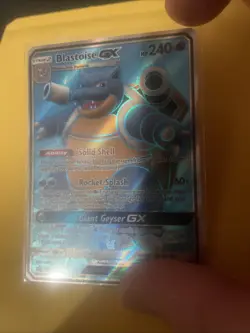 Pokemon TCG Blastoise GX Promo Black Star SM189 MP - Image 4