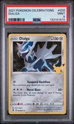PSA 9 Gem Mint Pokemon TCG Dialga Celebrations 020/025 Holo Rare 25th ?????? - Image 1