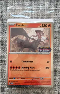 Reshiram 017/094 - Holo Rare - Pokemon TCG: Phantasmal Flames - NM stamped promo - Image 1