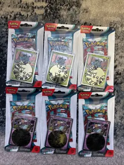 Pokemon TCG 6x Paradox Rift Blister Pack With Promo - Image 1