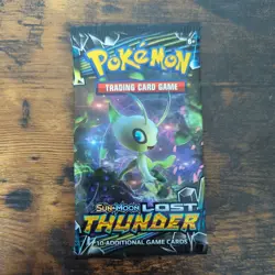 Pokemon Sun and Moon Lost Thunder Sealed Booster Pack - Celebi - Image 1