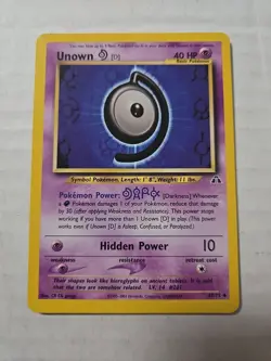 Pokemon TCG Unown [D] 47/75 Neo Discovery Unlimited - WOTC - Image 1