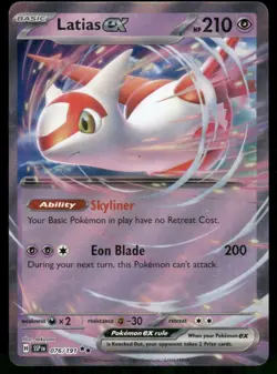 Latias ex - 076/191 Double Rare Holo NM Pokemon SV08: Surging Sparks - Image 1