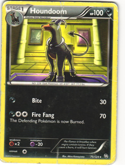 Houndoom Rare Pokemon TCG Dragons Exalted 75/124 HP - Image 1