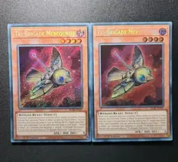 Yugioh! 2x Tri-Brigade Mercourier BLTR-EN107 Secret Rare 1st Ed NM - Image 1