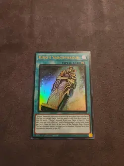 YuGiOh! King's Sarcophagus AGOV-EN058 Ultra Rare 1st Ed NM - Image 1