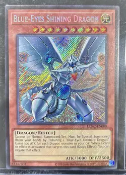 Yu-Gi-Oh! Blue-Eyes Shining Dragon LCKC-EN008 Secret Rare *Pack Fresh* - Image 1