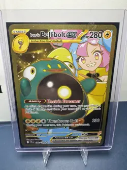 Pokemon TCG Ionos Bellibolt EX Gold Hyper Rare Card 188/159 Journey Together NM - Image 2