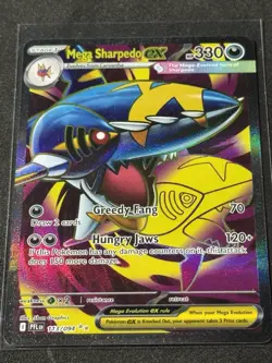 Pokemon Phantasmal Flames Holo Full Art Card - Mega Sharpedo EX 113/094 Nm - Image 2