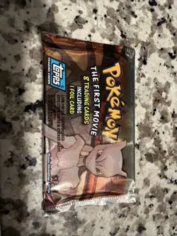 Pokemon "The First Movie" Sealed Unopened Trading Card Blue Topps Logo- 1998 - Image 1