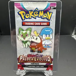 Pokemon TCG Paldea Evolved Fun Pack 3 Cards Sealed - Image 1
